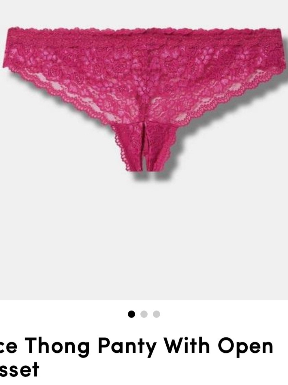 torrid Fuchsia Lace Thong Panty